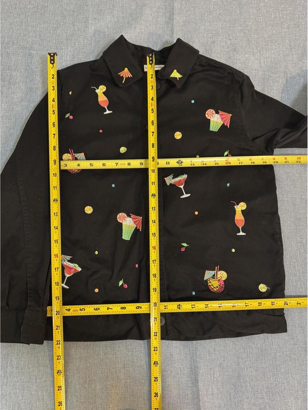 Vintage Susan Bristol Safari Animal Appliqué Linen Blend Jacket Petite Small - Picture 7 of 9